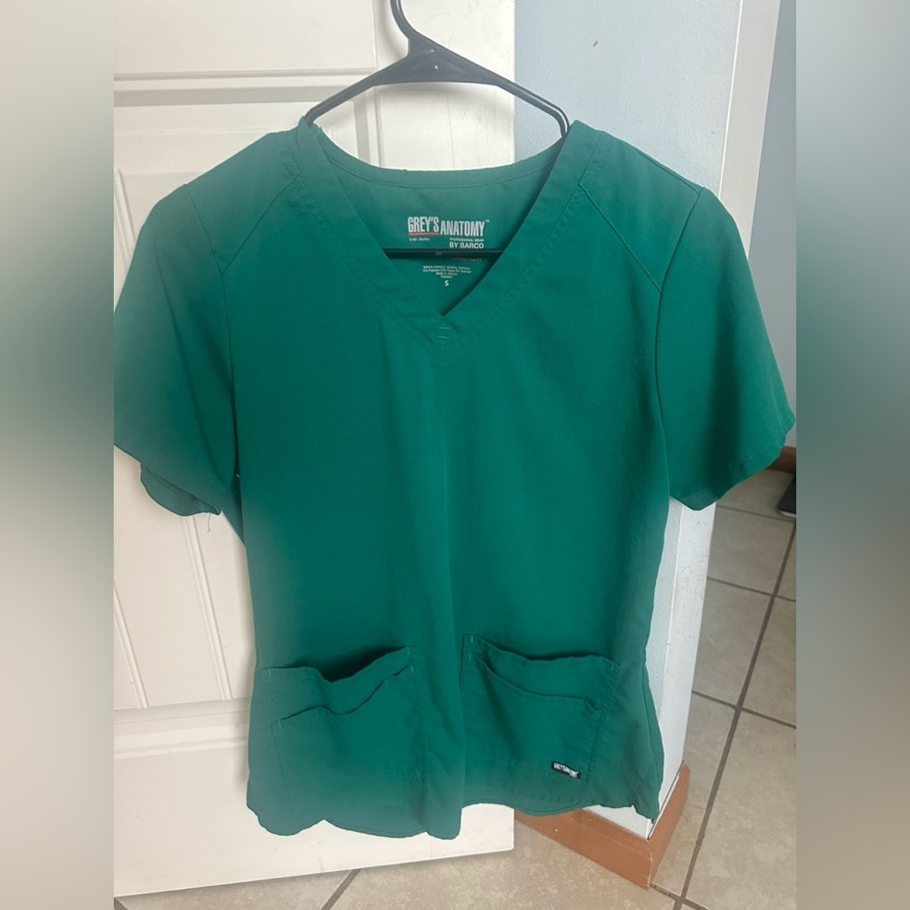 Green Greys Anatomy Scrub Top